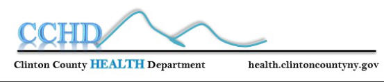 Clinton County Health Department logo health.clintoncountyny.gov