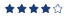 five starts with the first four stars colored blue and one white indicating a four of five stars rating