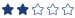 five starts with the first two stars colored blue and three white indicating a two of five stars rating