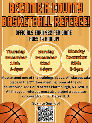 We are looking for Basketball Referees!